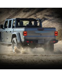 American Modified AMJPEC00201 Smoked Black LED Tail Lights for 20-26 Jeep Gladiator JT 