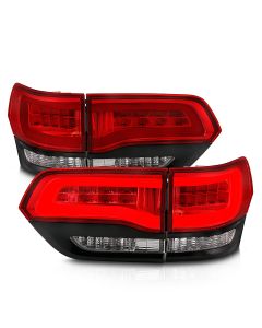 Anzo USA 311268 Red & Clear LED Tail Lights for 14-22 Jeep Grand Cherokee WK2