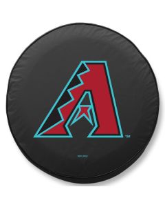 Arizona Diamondbacks Tire Cover - Size D10 - (30.75"x10") on Black Vinyl