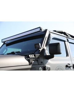 Attica 4x4 ATTJL01E104-BX Frontier Series Windshield Light Mount Brackets for 18-24 Jeep Wrangler JL & Gladiator JT