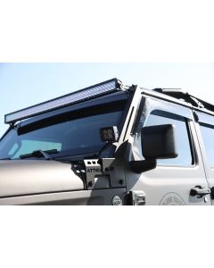 Attica 4x4 ATTJL01E104-BX Frontier Series Windshield Light Mount Brackets for 18-24 Jeep Wrangler JL & Gladiator JT