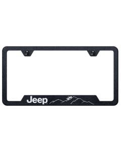 Automotive Gold  Laser Etched Stainless Jeep Mountain License Plate Frame 