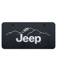 Automotive Gold  Laser Etched Jeep Mountain License Plate 