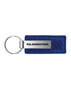 AUG GLADIATOR CRB FIB LTHR KEY FOB  BLU