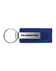 Automotive Gold  Carbon Fiber Leather Gladiator Keychain 