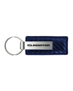 AUG GLADIATOR CRB FIB LTHR KEY FOB  NVY