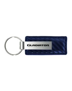 AUG GLADIATOR CRB FIB LTHR KEY FOB  NVY