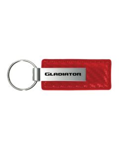 AUG GLADIATOR CRB FIB LTHR KEY FOB  RED
