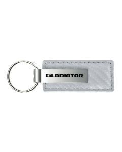 AUG GLADIATOR CRB FIB LTHR KEY FOB  WHT