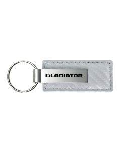 AUG GLADIATOR CRB FIB LTHR KEY FOB  WHT