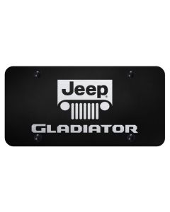 Automotive Gold  Laser Etched Stainless Gladiator License Plate  