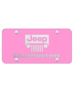 Automotive Gold  Laser Etched Stainless Gladiator License Plate  