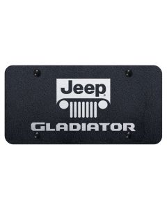 AUG GLADIATOR LIC PLATE ETCHED RUG BLK