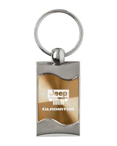 AUG GLADIATOR RECT WAVE KEY FOB  GOLD