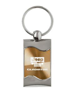 AUG GLADIATOR RECT WAVE KEY FOB  GOLD