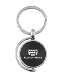 Automotive Gold  Spinner Jeep Logo Gladiator Keychain 