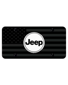 Automotive Gold  Laser Etched Jeep Word License Plate 