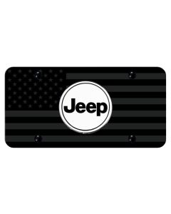 Automotive Gold  Laser Etched Jeep Word License Plate 