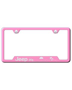 JEEP BEACH LSR ETCHED CUTOUT FRAME PNK