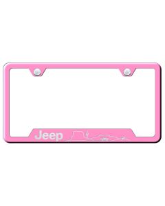 JEEP DESERT LSR ETCH CUTOUT FRAME PINK