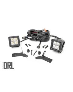 RC 2IN LED CHR WHT DRL W/ COWL MOUNT JL