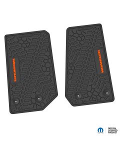 14-18 Jeep JK 2 Dr Front -Tire Tread/Scorched Earth Scene w/ Wrangler Insert - Black w/ Orange Insert