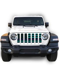 UTS JL BLK/LITE BLU BLU LINE GRILLE INS WITH TRAIL CAMERA