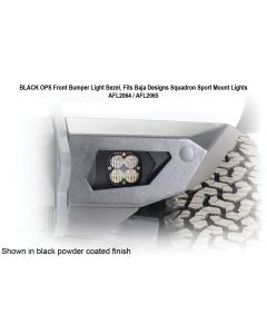 2021+ Bronco Black Ops Baja Squadron Front Light Bezel (pair) (Bare Steel)