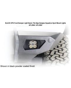 2021+ Bronco Black Ops Baja Squadron Front Light Bezel (pair) (Bare Steel)