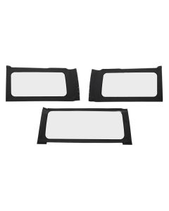 OE JL Replacement Windows - Jeep 2018-23 Wrangler JL (2-Door; Black Twill; Clear)