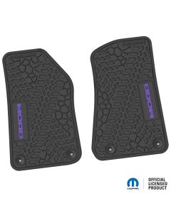 18-24 Jeep JL 2 Dr Front -Tire Tread/Scorched Earth Scene w/ MOAB Insert - Black w/ Purple Insert