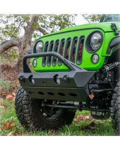 Turn Offroad JPFB-02 Front Stubby Bumper with Full Skid Plate for 07-26 Jeep Wrangler JK, JL & Gladiator JT