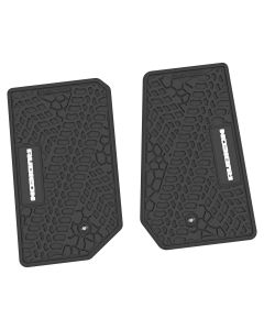FlexTread  Tire Tread/Scorched Earth Scene Front Floor Liners with RUBICON Logo for 07-18 Jeep Wrangler JK