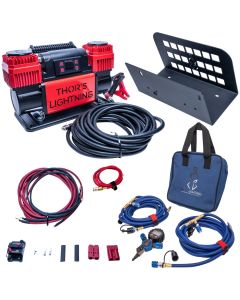 12V True Dual TotalControl Air Compressor Ultimate Bundle for Jeep JT - Blue - ULT005BDTCK