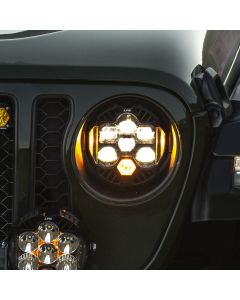 DOT LP6 LED Headlight Kit Jeep 2018-2025 Wrangler JL 2020-2025 Gladiator JT w/LED Headlights (Amber) Baja Designs