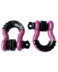 3/4" 5T D-Ring Shackle Kit w/ Isolators & Washers - qty 2 - BABY PINK