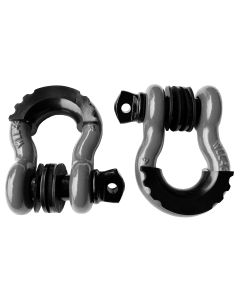 3/4" 5T D-Ring Shackle Kit w/ Isolators & Washers - qty 2 - GRAPHITE