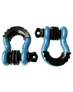 3/4" 5T D-Ring Shackle Kit w/ Isolators & Washers - qty 2 - LIGHT BLUE