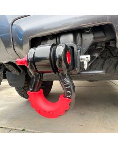 Bartact BTHR2IN5TB Bull Strap 2" Hitch Receiver with 3/4" 5T D-Ring Shackle 
