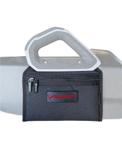 Bronco Console Organizer Pouch for Ford Bronco 2021-25 Center Console Passenger Side Lower Area Bartact BLACK / RED LOGO