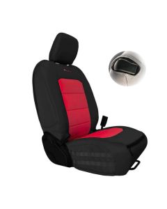 Front seat covers for a 2018+ Jeep WRANGLER JL 2 DR MOJAVE & 392 BLACK – RED