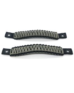 Paracord Grab Handles FRONT PAIR Bolt-On for Jeep Wrangler JL, JLU & Gladiator 2018-2025 - 550 Paracord | Bartact | BLACK / ACU CAMO