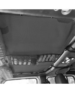 2 PIECE SET Tactical Sun Shade for Jeep Wrangler JL Top 2018-25 w/ MOLLE Storage Bartact - BLACK