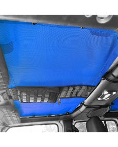 2 PIECE SET Tactical Sun Shade for Jeep Wrangler JLU Top 2018-25 w/ MOLLE Storage Bartact - BLUE