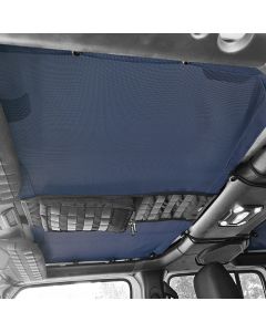FULL LENGTH Tactical Sun Shade for Jeep Wrangler JLU Top 2018-25 w/ MOLLE Storage Bartact - NAVY