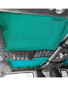 FULL LENGTH Tactical Sun Shade for Jeep Wrangler JLU Top 2018-25 w/ MOLLE Storage Bartact - TEAL