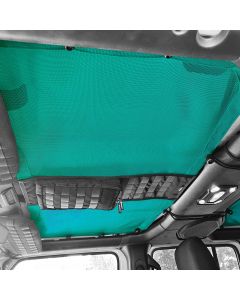 FULL LENGTH Tactical Sun Shade for Jeep Wrangler JL Top 2018-25 w/ MOLLE Storage Bartact - TEAL