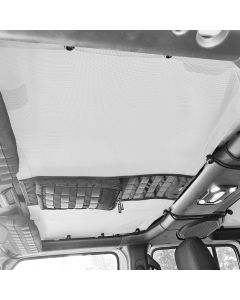 Rear Tactical Sun Shade for Jeep Wrangler JL Top 2018-25 w/ MOLLE Storage Bartact - WHITE