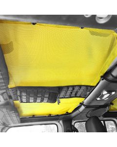 Rear Tactical Sun Shade for Jeep Wrangler JLU Top 2018-25 w/ MOLLE Storage Bartact - YELLOW