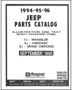 PARTS CATALOG 94-96 ALL JEEP MODELS
